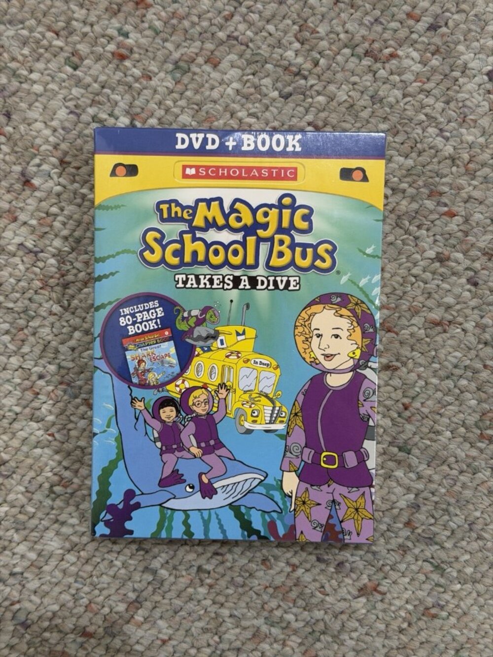New Scholastic The Magic School Bus Takes A Dive Dvd And Book Sealed